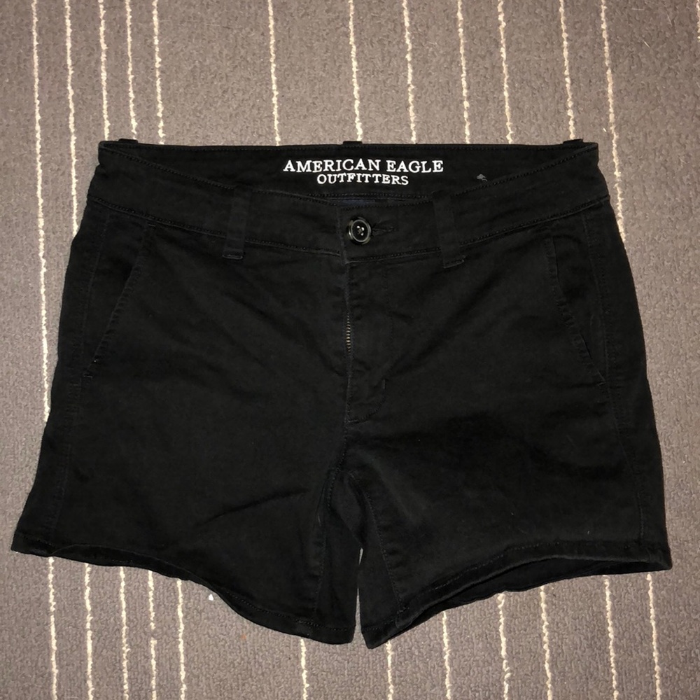 American Eagle Midi Shorts Khaki and Black